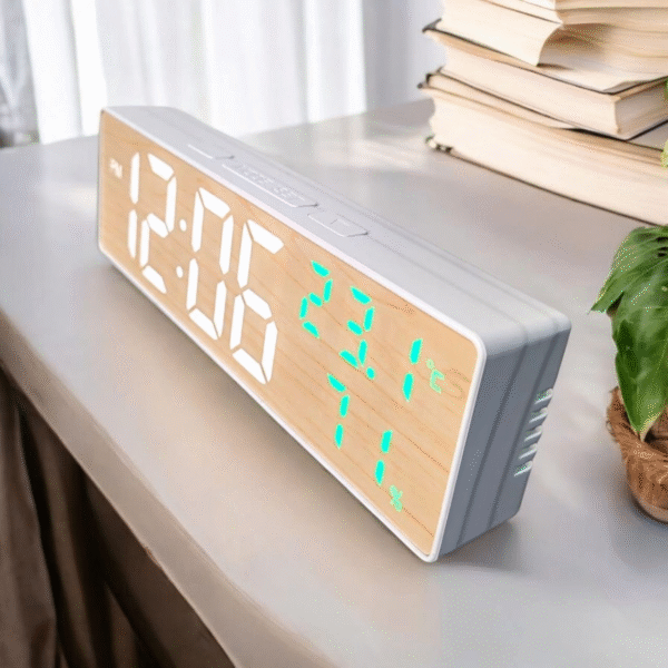 Reloj Digital Para Escritorio con Temperatura y Humedad