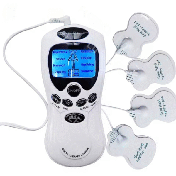 Electroestimulador Tens Digital Therapy 4 Parches Gimnasia