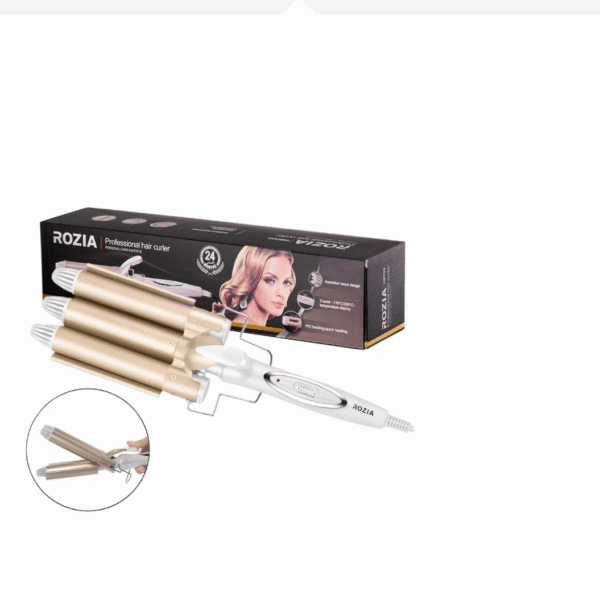 Rizador De Cabello Rozia HR722 Ceramica Ondulador 3 Tubos