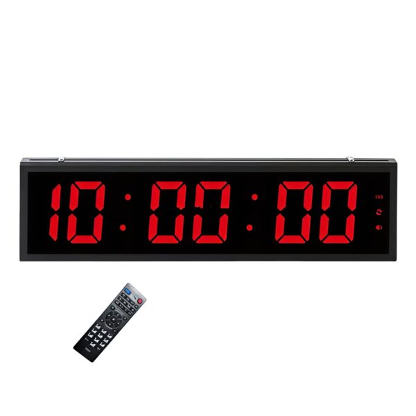 Reloj Digital LED Gigante 70x19 cm con Cronómetro, Cuenta Regresiva, Intervalos y Control Remoto